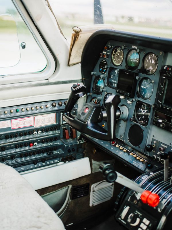 control panel of airplane